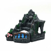 Aquarium Waterfall Ornament Easy to Clean Resin Waterfall Decoration Sturdy Base