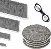 12m Self-Adhesive Brush Seal Strip, 9mm (W) x 5mm (T) Door Gap Seal Strip