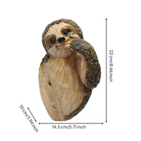 Sloth Tree Statue Outdoor Sloth Tree Garden Ornament Realistic for Patio