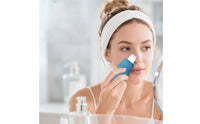 Double-Sided Blackhead Scraper with Cover Easy to Clean Blackhead Scraper Soft Pore Cleaning Tool Handheld for Daily Skin Maintenance Routine, Travel