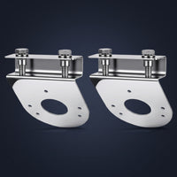 2 Pieces Stainless Steel Light Bracket No-Drill Mounting Bracket with Clamp Pre-Drilled Lamp Support Clamps Slim-Profile for Mechanics, Pickups