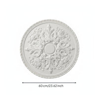 French Design Ceiling Medallion Decorative Pattern Round Ceiling Medallion Interior Decor Paintable Easy Install