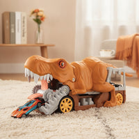 Large Monster Car Carrier with Ramp Rolling Car Carrier Truck with Cars Sturdy Transporter Truck Toy Colorful for Playroom