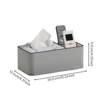 PU leather tissue box with remote holder