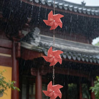 跨境亚马逊金属工艺品风车雨链户外屋檐雨链排水链天沟导水链雨链