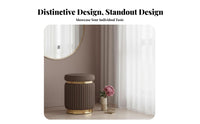 Round Upholstered Stool Light Luxury Design Vanity Seat Nordic Minimalist design