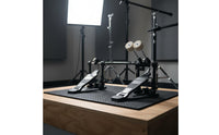 Metal Base Plate Double Bass Drum Pedal Heavy-Duty Double Kick Pedal Smooth Action for Adults, Performance, Practice