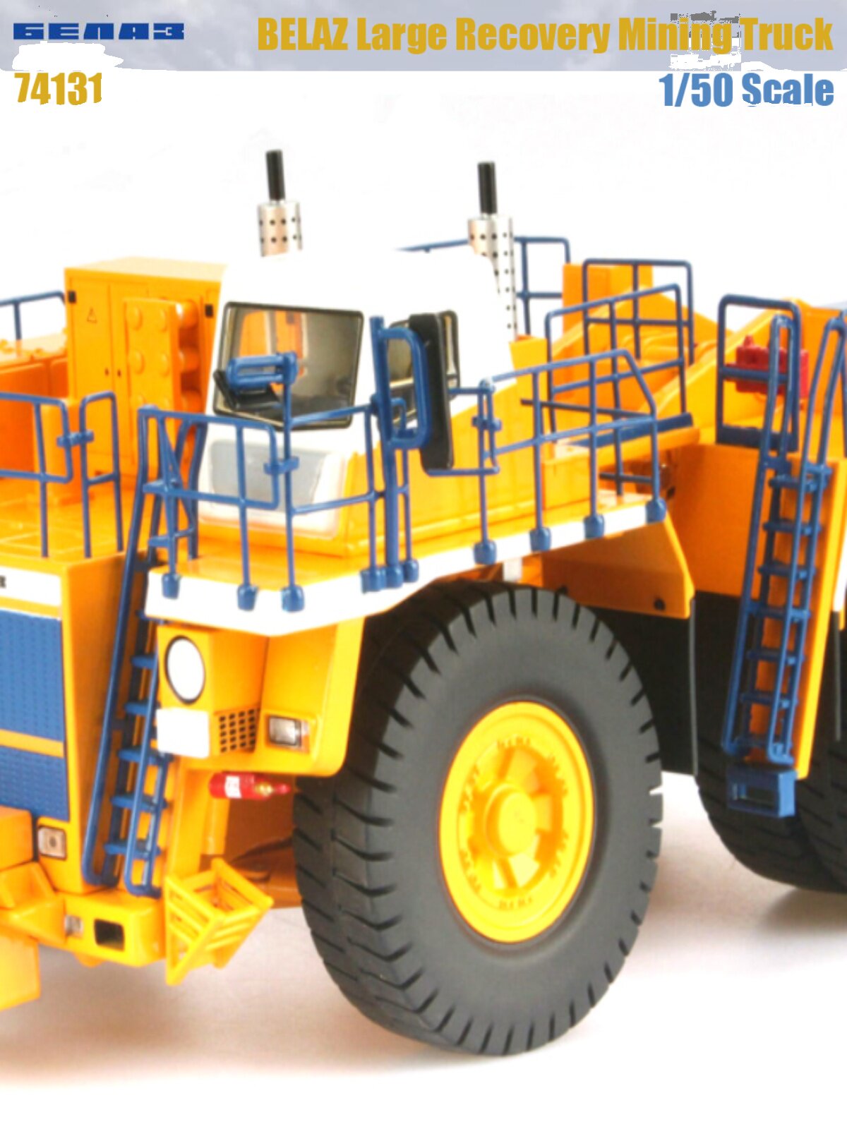 DIE-CAST 1:50 BELAZ 74131 Recovery Truck Die-Cast Model