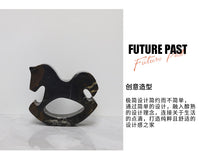 现代简约天然大理石摇摇马动物艺术摆件客厅电视柜玄关家居装饰品