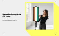 Rechargeable RGB handheld light, high CRI