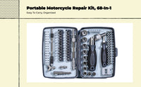 Motorcycle Tool Kit, Socket Ratchet Wrench Set, Portable Repair Bag, Multi-Function, Maintenance Essentials
