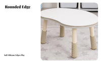 Adjustable kidney bean-shapedShaped Table and Chair Ergonomic Design children's Furniture