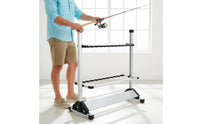 Fishing Rod Display Stand Aluminum Alloy Fishing Pole Display Stand Space-Saving for Garage