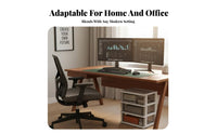 Mobile Under-Desk Shelf Space-Saving Storage Rack Multi-Purpose for Study Room