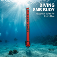 Surface Marker Buoy Scuba Diving, Marker Buoy High Visibility, Diving Surface Ma #variant:Orange Red