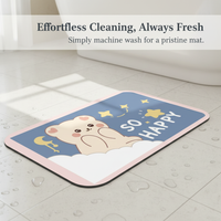 Diatomaceous Earth Bath Mat Super Absorbent Non-Slip Quick Dry Floor Mat for Bathroom and Home