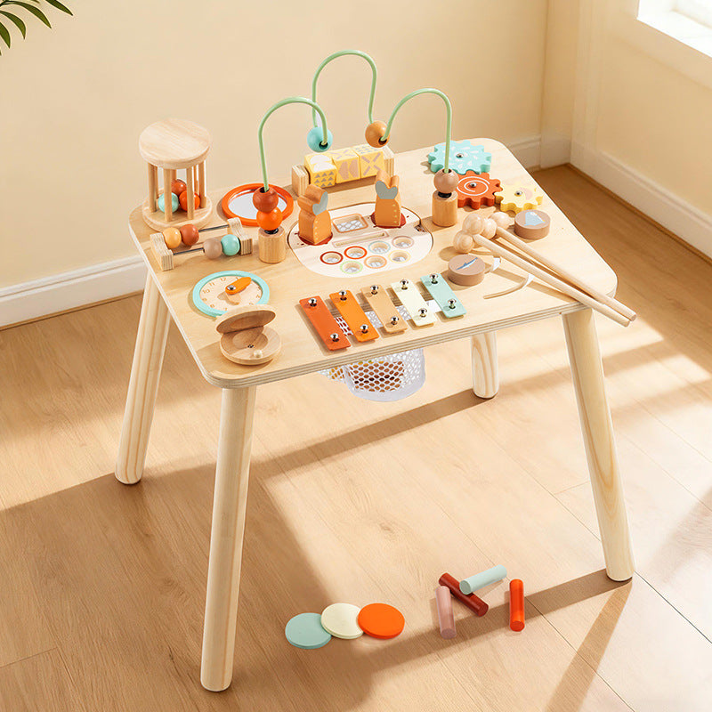Wooden Multi-Functional Busy Game Table for Kids Early Education