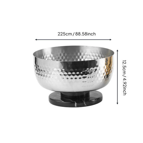 Decorative Centerpiece Bowl Multi-Functional Hammered Metal Bowl for Living Room