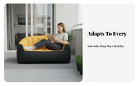 Highrear Beanless Chair Soft Fabric Cover Ergonomic Foam Lounger Fullphysique Support No Assembly Required for Students