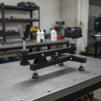 Targeting Rest with Y-Fork Cradle Adjustable Steel Support Stand with Padded Block Bench-Style for Marksmen, Workbench