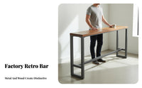 Built-in Footrest Bar Table and Stool Set Sturdy Construction Retro Cafe Chair Space-Saving Industrial Bar Stool Easy Assembly for Business Owners, Apartment Dwellers, Homeowners, Restaurant, Milk Tea Shop, Living Room, Home