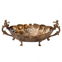 Brass Fruit Tray Tabletop Ornate Brass Tray Easy to Clean