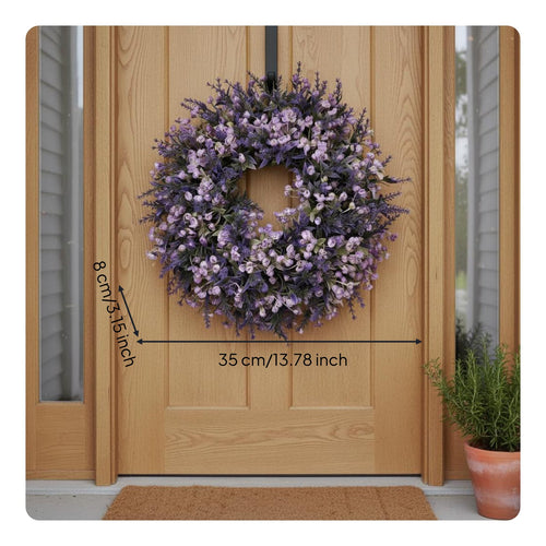 Lavender Wreath Realistic Look Artificial Lavender Wreath Vibrant Colors