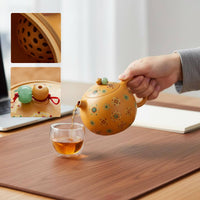 Classic Teapot Traditional Style Yixing Clay Teapot Hand Painted Floral Pattern Traditional Tea Pot
