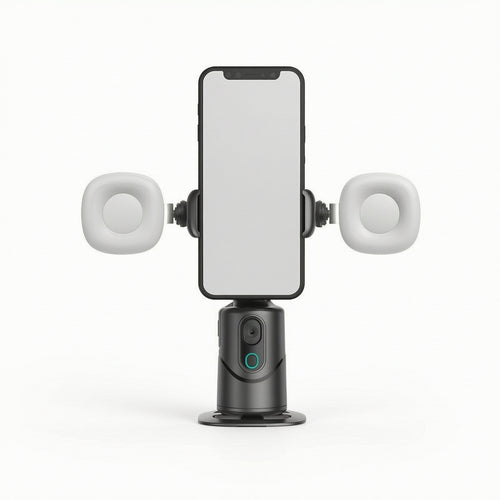 360-Degree Face Tracking Phone Holder Motorized Mobile Phone Gimbal Automatic Live Broadcasting for Creators, Product Demos