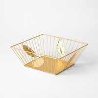 Iron Metal Fruit Bowl with Decorative Openwork Design for Kitchen Storage, Basket for Coffee Table and Room Decor, Versatile Snack Tray