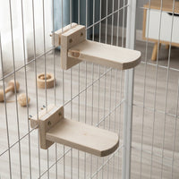 Wall Mounted Cat Steps and Stairs, Solid Wood Shelf with Climbing Stairway or Cage Installation, Space Saving Playground for Indoor Cats