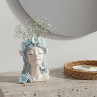 Flower Fairy Vase European Design Fairy Head Vase Creative Design for Entryway