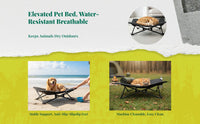 Waterproof raised pet bed