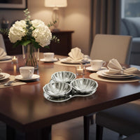 Pedestal Fruit Tray Silver Stainless Steel Fruit Tray Decorative