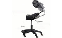 Saddle Stool with Wheels Reclining Stool with Backrest Ergonomic for Office
