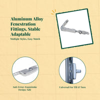 Pane latch lock, sturdyduty casement stay, tilt & turn hardware accessories, securemisoperation device