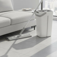Hands-Hands-Scrape Flat Mop Built-in Squeegee Self-Wringing Mop and Container