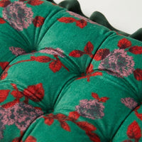 Floral Tatami Seat Cushion, Velvet Floral Ruffled Seat Cushion, Romantic Ruffled Window Seat Cushion - Image 9