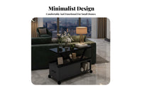 Rolling C-Table Space-Saving Wheeled C-Table Modern design for Seniors, Students