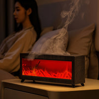 Tabletop Fireplace Dispenser Decorative Fireplace Flame Dispenser Tabletop Humidifier Compact Appliance High-Frequency Vibration