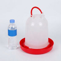 Poultry Feeder Waterer Set of 5 For Chickens Ducks Geese Automatic Feeding Automatic Watering Feeder Waterer Thick Plastic White Red Yellow Transparent