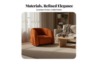 Scalloped Back Seating Group Modern Minimalist Design Household Furnishing Soft Teddy Fabric for Interior Designers, Homeowners