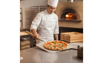 Aluminum Pizza Peel Handheld Pizza Peel with Wooden Handle Flat Serving Board Lightweight for Bakers, Home Cooks