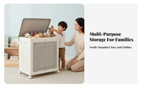 Rolling Storage Bin Large Capacity Wheeled Toy Barrel sturdyDuty for children' Room