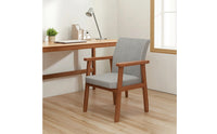 Mid-Century Modern Upholstered Dining Chair Padded Dining Chair Minimalist Armchair Sturdy for Kitchen