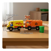 Sturdy Wood Construction Car Wash Toy Imaginative Play Wooden Police Station Toy Educational Police Station Playset Sparks Creativity for Children, Preschoolers, Toddlers, Preschool, Daycare, Playroom