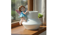 Flower Fairy Figurine Whimsical Design Hanging Planter Fairies for Gardeners