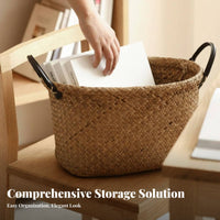 Woven Sundry Basket Japanese design Household Storage sturdy for Parents, Adults