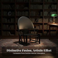 Scallop rear Armchair sturdy Wood Frame Single Sofa Creative outline periodera Modern aesthetic for Adults, Living Room, Bedroom