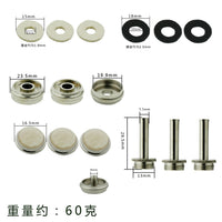 Trumpet Button Set with Upper Cover and Connecting Rod, Black and White Felt, 60g